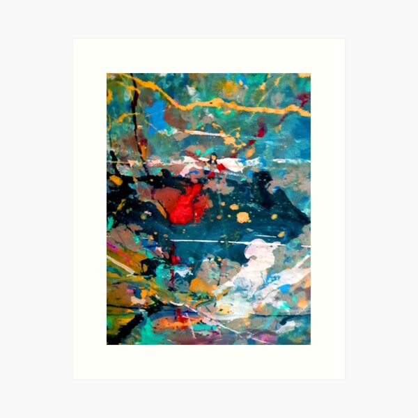 Perception in Cyan Blue by Adelaide Artist Avril Thomas Art Print