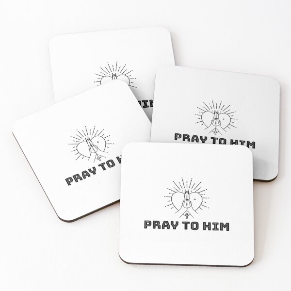 Item preview, Pray to him-Jesus christ-black and white graphic-simple text designed and sold by PacePoint.