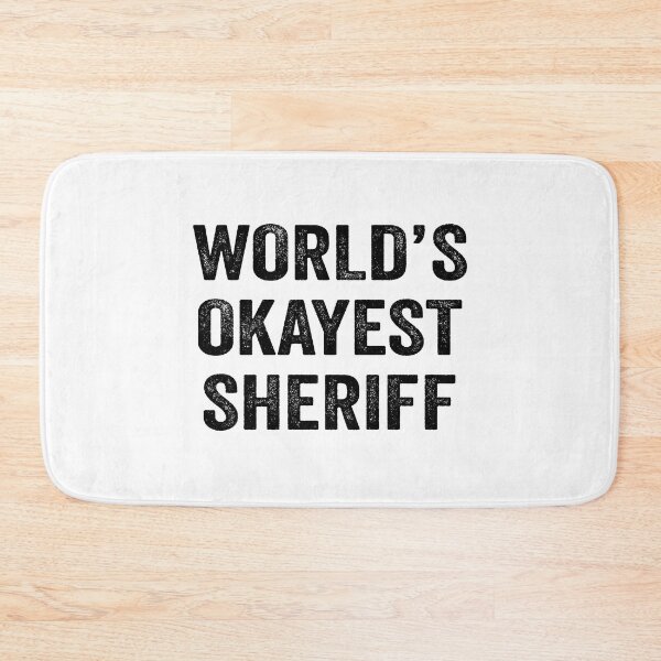 Item preview, World's okayest sheriff Shirt, Funny sheriff Dad Husband Womens Boyfriend Birthday Christmas Gift idea designed and sold by xlnv.