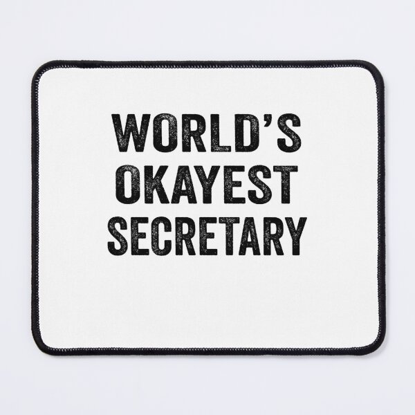 Item preview, World's okayest secretary Shirt, Funny secretary Dad Husband Womens Boyfriend Birthday Christmas Gift idea designed and sold by xlnv.