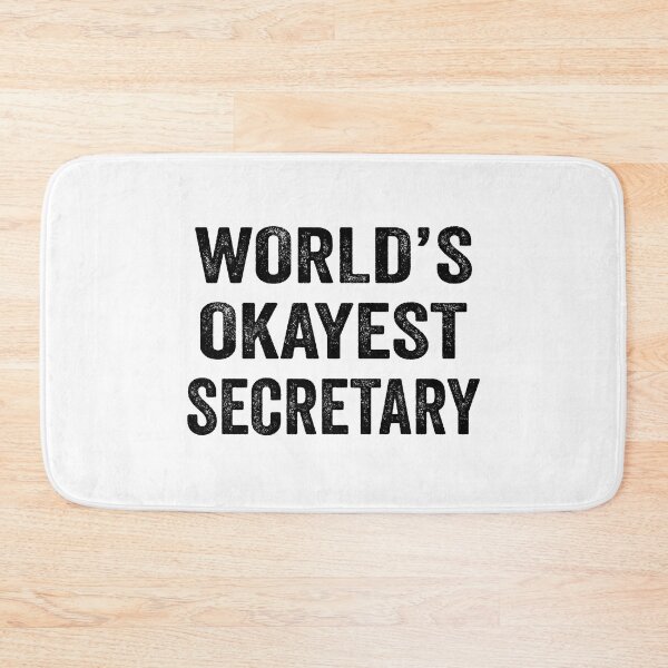 Item preview, World's okayest secretary Shirt, Funny secretary Dad Husband Womens Boyfriend Birthday Christmas Gift idea designed and sold by xlnv.