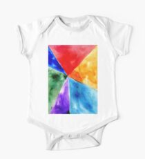 Painted Polygonal Background One Piece - Short Sleeve