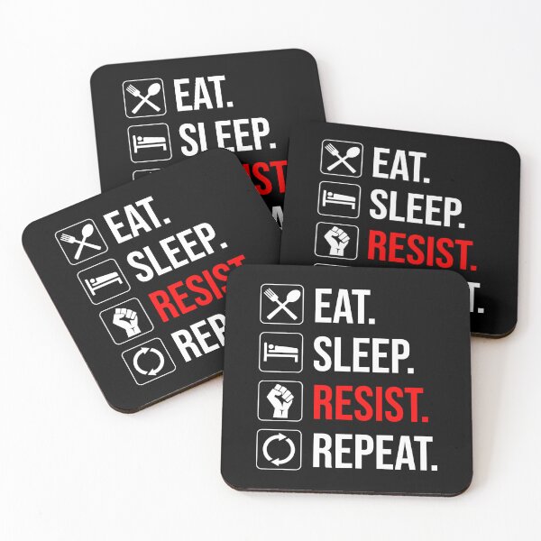 Item preview, Eat. Sleep. Resist. Repeat designed and sold by Cat Lady Designs.
