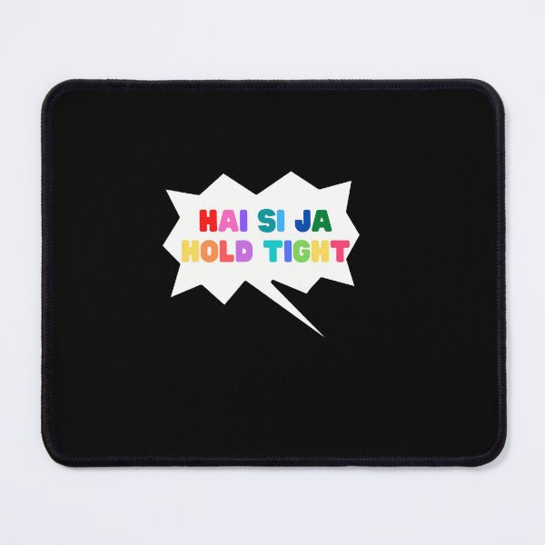 Item preview,  Hai Si Ja, Hold Tight - Rainbow lettering lyrics - speech bubble designed and sold by ThoughtScribble.