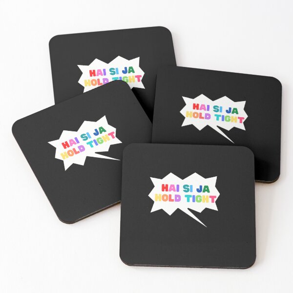 Item preview,  Hai Si Ja, Hold Tight - Rainbow lettering lyrics - speech bubble designed and sold by ThoughtScribble.