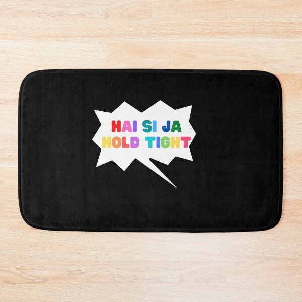 Item preview,  Hai Si Ja, Hold Tight - Rainbow lettering lyrics - speech bubble designed and sold by ThoughtScribble.