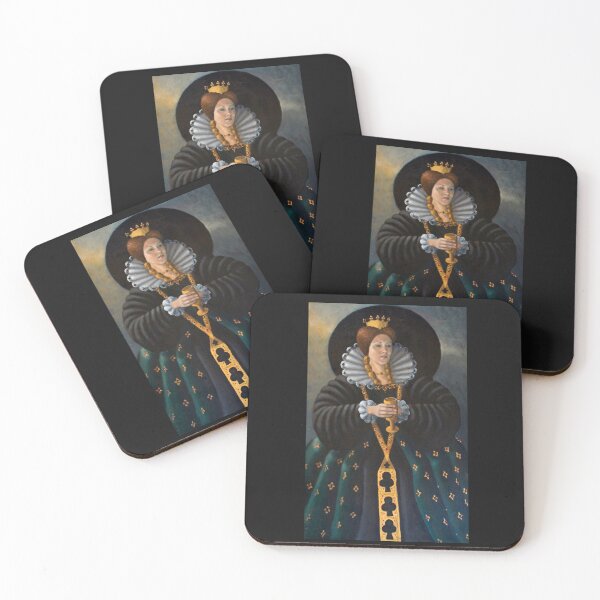 Item preview, Queen of Clubs Oil painting by Avril Thomas - Adelaide Artist designed and sold by AvrilThomasart.