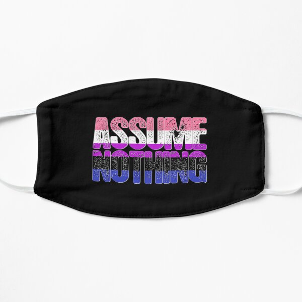 Genderfluid Pride Assume Nothing Flat Mask