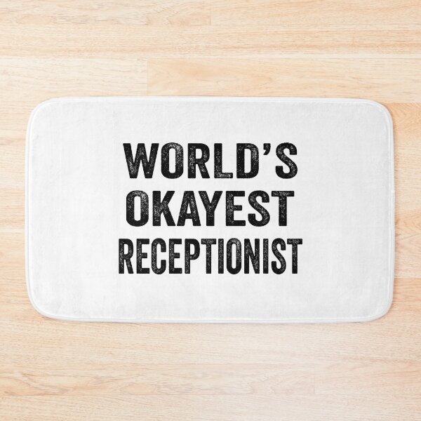 Item preview, World's okayest receptionist Shirt, Funny receptionist Dad Husband Womens Boyfriend Birthday Christmas Gift idea designed and sold by xlnv.