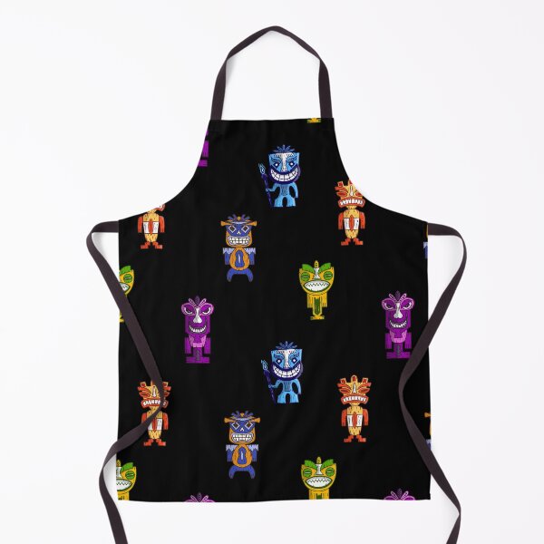 Aperçu de l'œuvre Multi Colored Tiki Idols Smiling Tropical vibes vacances créée et vendue par ksrogersdesigns.