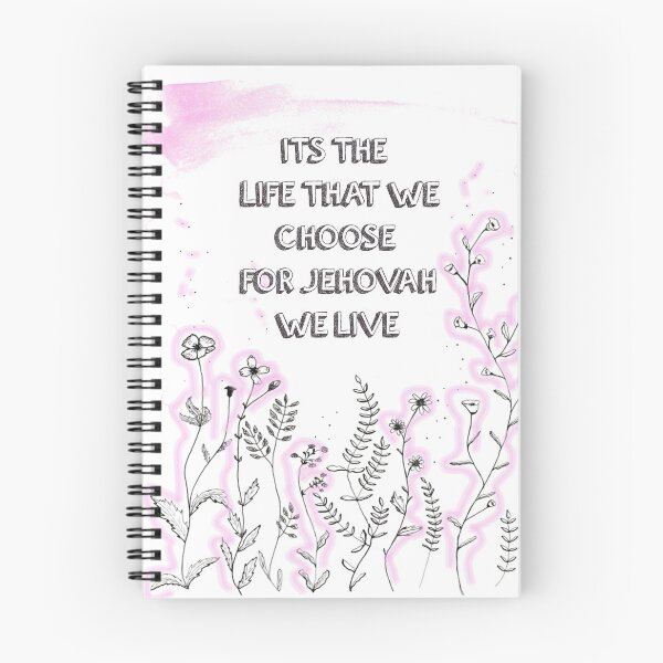 Item preview, FOR JEHOVAH WE LIVE Spiral Notebook designed and sold by crafts-gift.