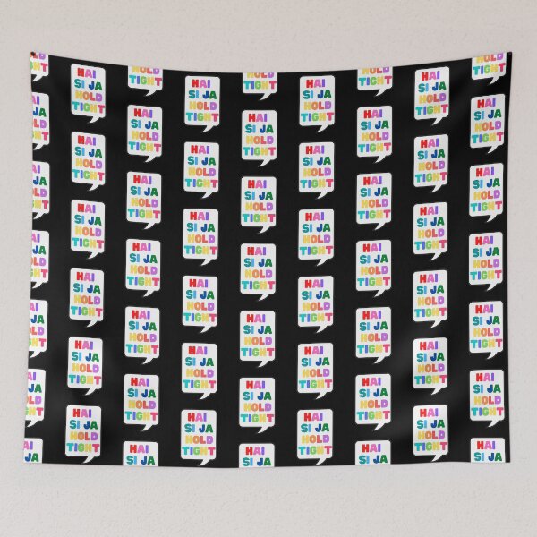 Item preview, Hai Si Ja Hold Tight - Spice Up Your Life - Speech Bubble Rainbow Lettering designed and sold by ThoughtScribble.