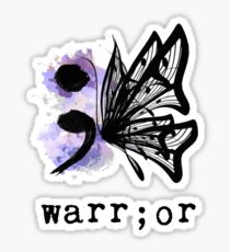 Semicolon Butterfly Sticker