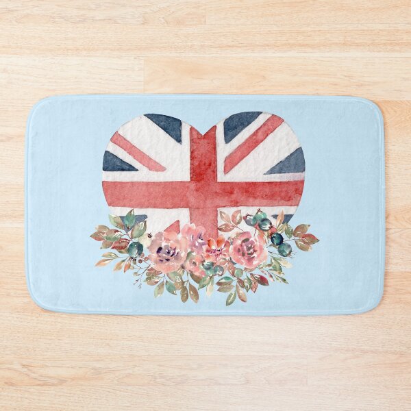 Item preview, Union Jack Flag Heart and Flowers designed and sold by milldogstation.