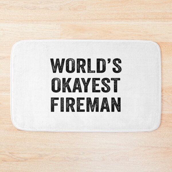 Item preview, World's okayest fireman Shirt, Funny fireman Dad Husband Womens Boyfriend Birthday Christmas Gift idea designed and sold by xlnv.