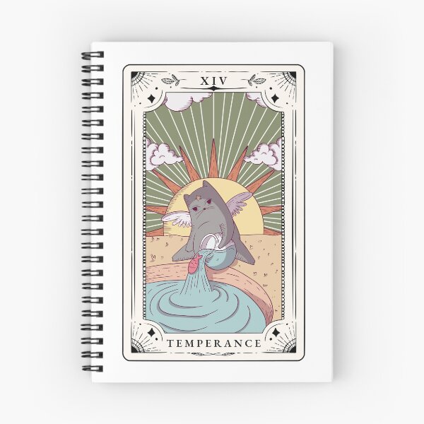 Item preview, Temperance Tarot card with cats. Fun illustrated tarot cat lover gifts. Teen girl tarot fans designed and sold by Barb  Hamilton ⭐⭐⭐⭐⭐.