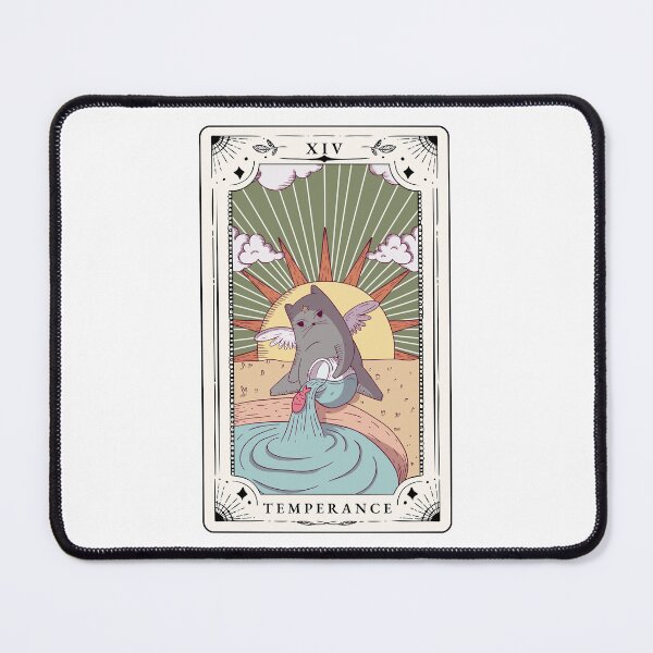 Item preview, Temperance Tarot card with cats. Fun illustrated tarot cat lover gifts. Teen girl tarot fans designed and sold by Barb Hamilton ⭐⭐⭐⭐⭐.