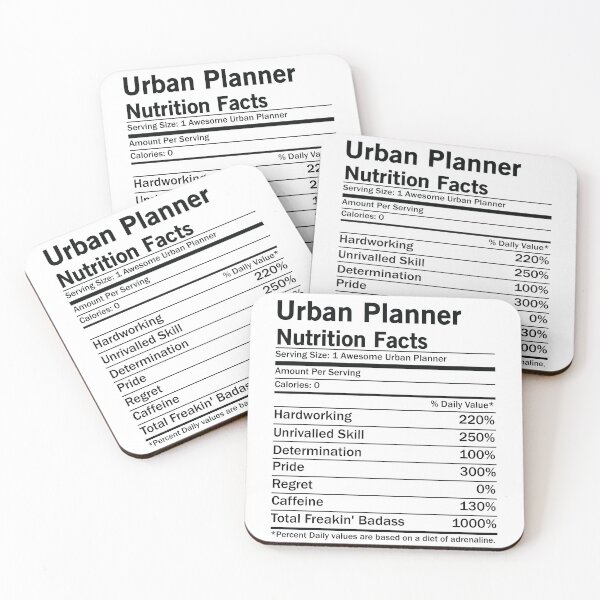 Item preview, Urban Planner Nutrition Facts designed and sold by woodesigner.