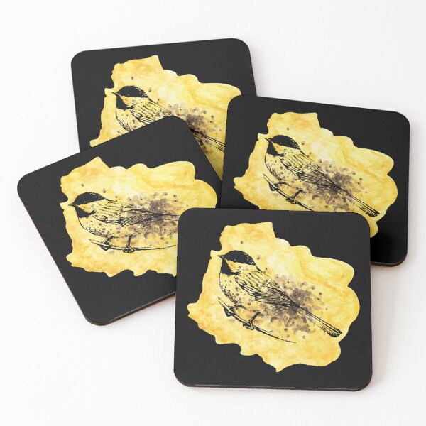 Item preview, Vintage Bird Illustration, Yellow Watercolor designed and sold by Vintustration.