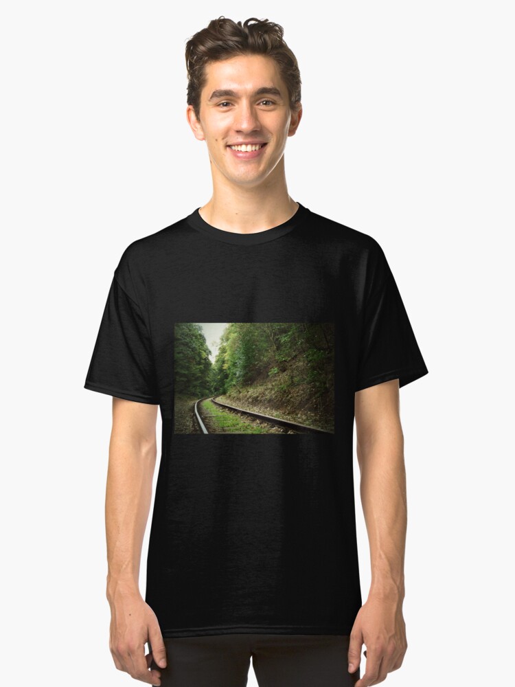Alternate view of Railway in the forest Classic T-Shirt