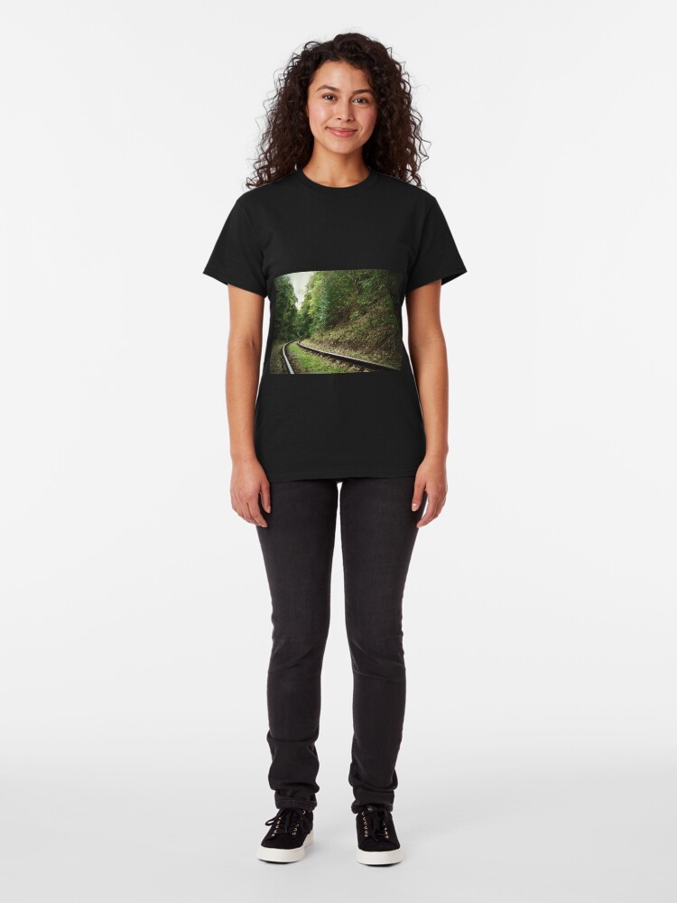 Alternate view of Railway in the forest Classic T-Shirt