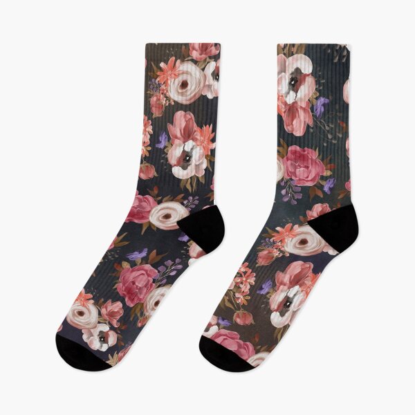 Artikelvorschau, Dark Floral Moody Bloom, Ölgemälde auf Leinwand Textur Blumenmuster entworfen und verkauft von Orianah.