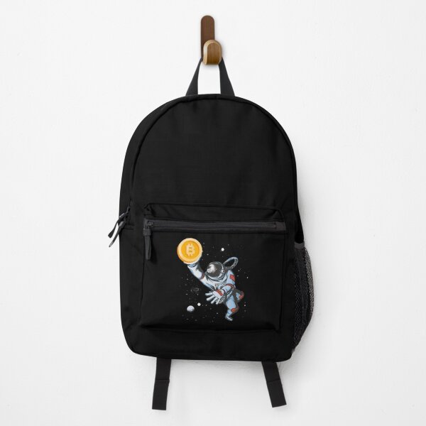 Item preview, Bitcoin Astronaut Slam Dunk, Bitcoin To the Moon, Funny Cryptocurrency Meme Graphic designed and sold by Ransyn Art.