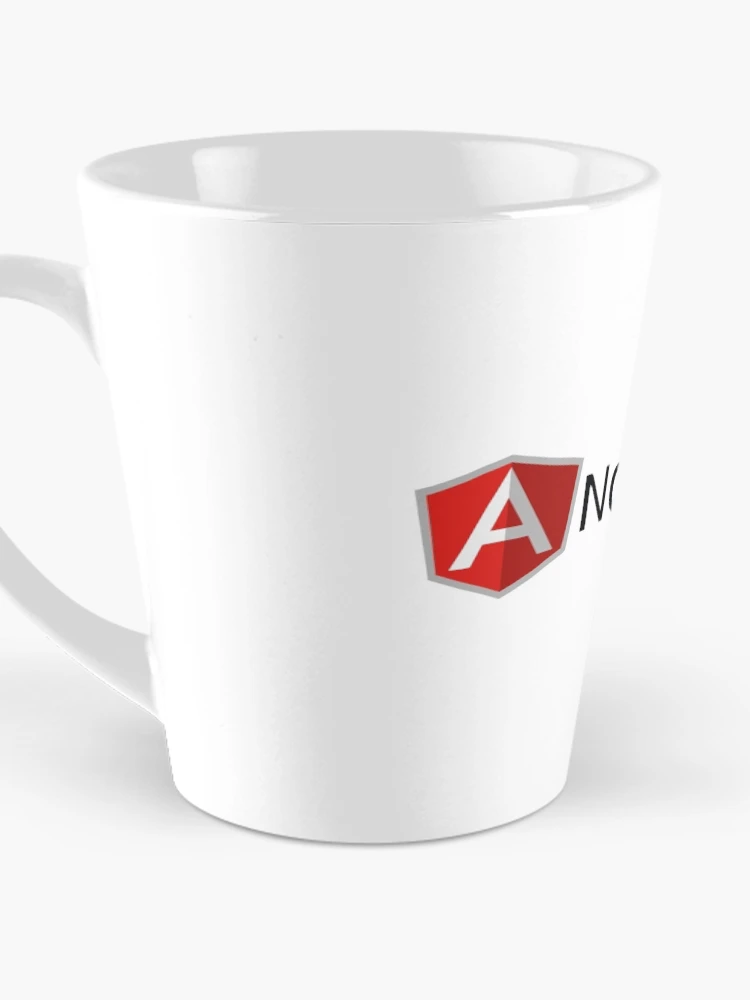 Imagen 3 de 4, Taza de café con la obra angular js angularjs javascript, diseñada y vendida por yourgeekside.