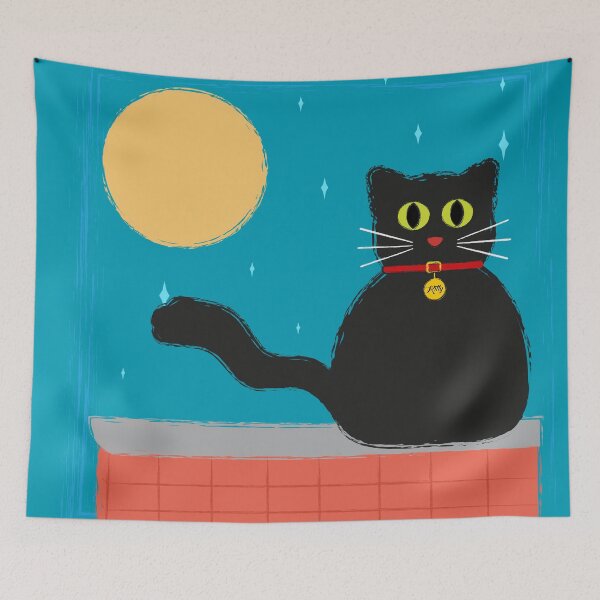 Item preview, The cat and the moon designed and sold by lapinmoon.