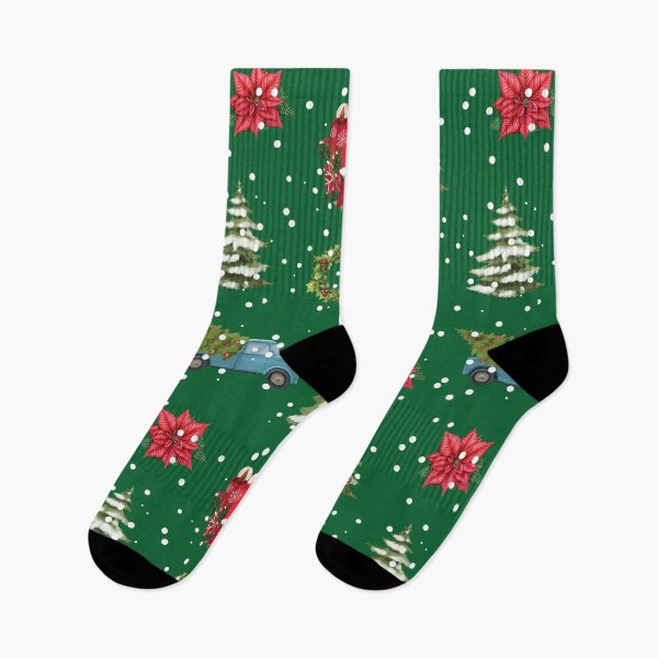 Item preview, Merry Christmas Mixed Holiday Pattern on Green designed and sold by silviaol.