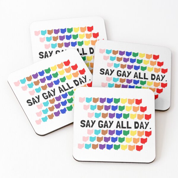 Item preview, Say Gay All Day | Ohio | House Bill 616 | HB616 | LGBTQ+ | Stop Hate | Stop H8 | Ally | Black Text White Outline Version designed and sold by CtrlZDigitalD.