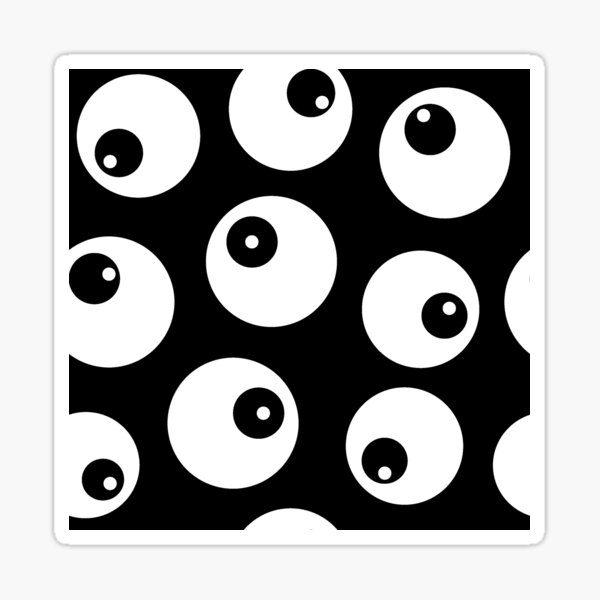 Googly eyes Sticker for Sale by Saanis