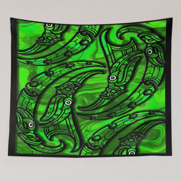 Item preview, TNT - manaia moko GREEN designed and sold by TNT-STYLEZ.