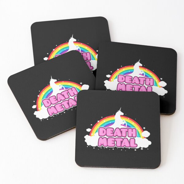 Item preview, DEATH METAL! (Funny Unicorn  Rainbow Mosh Parody Design)   designed and sold by keithross74.