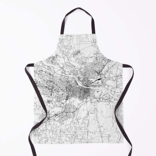 Item preview, Little Rock White Map designed and sold by multiplicitymap.