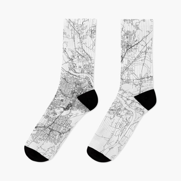 Item preview, Little Rock White Map designed and sold by multiplicitymap.