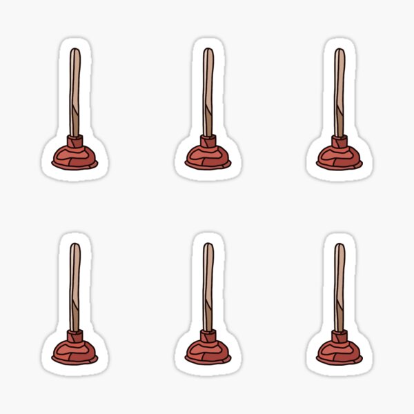 "Toilet plunger" Sticker by lalashellsArt Redbubble