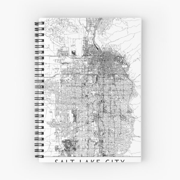 Item preview, Salt Lake City White Map designed and sold by multiplicitymap.