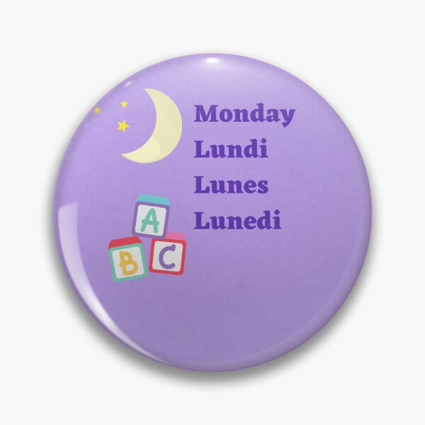 Item preview, Monday In English French Spanish Italian  designed and sold by debmund.