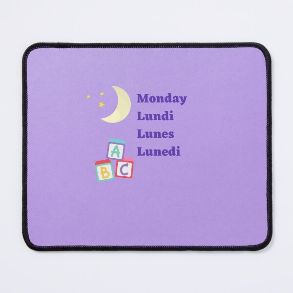 Item preview, Monday In English French Spanish Italian  designed and sold by debmund.