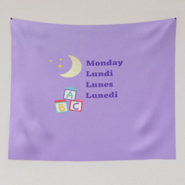 Item preview, Monday In English French Spanish Italian  designed and sold by debmund.