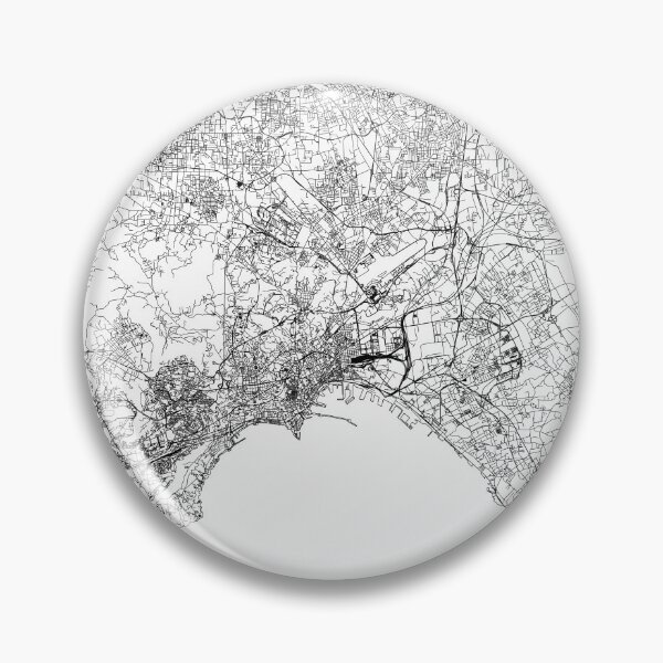 Item preview, Naples White Map designed and sold by multiplicitymap.