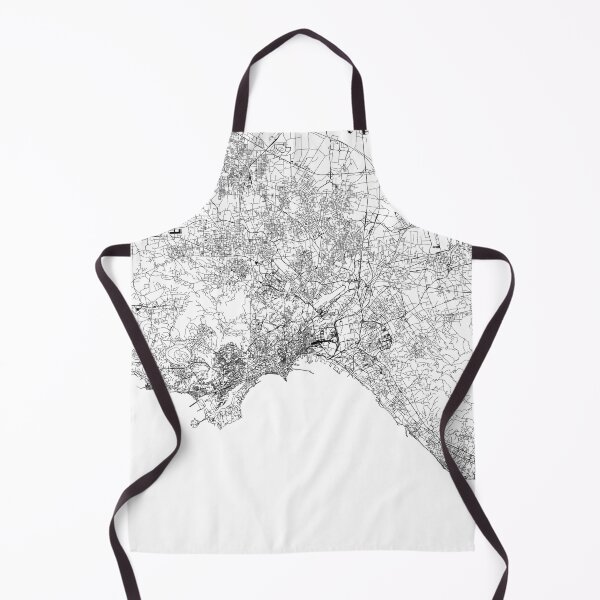 Item preview, Naples White Map designed and sold by multiplicitymap.