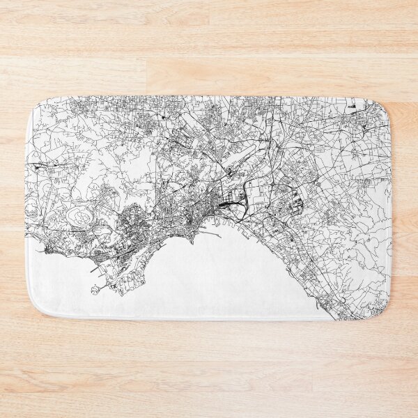 Item preview, Naples White Map designed and sold by multiplicitymap.