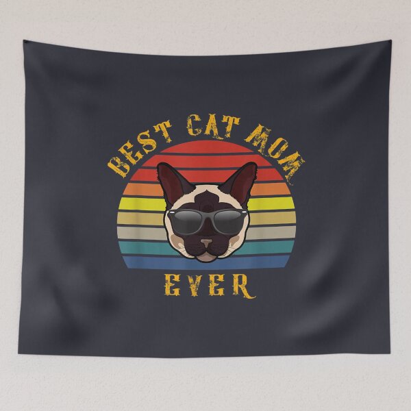 Item preview, Best Cat Mom Ever Siamese Funny Cat Mom Mother Vintage Gift  designed and sold by MuaLongFD.