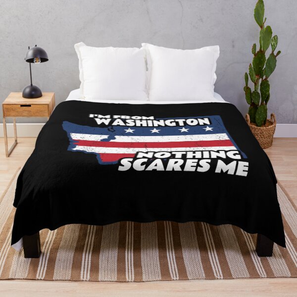 Item preview, Distressed I'm From Washington Home State Nothing Scares Me design designed and sold by Merchking1.