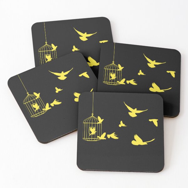 Item preview, birds flying out of a cage. designed and sold by ninjapineapple.