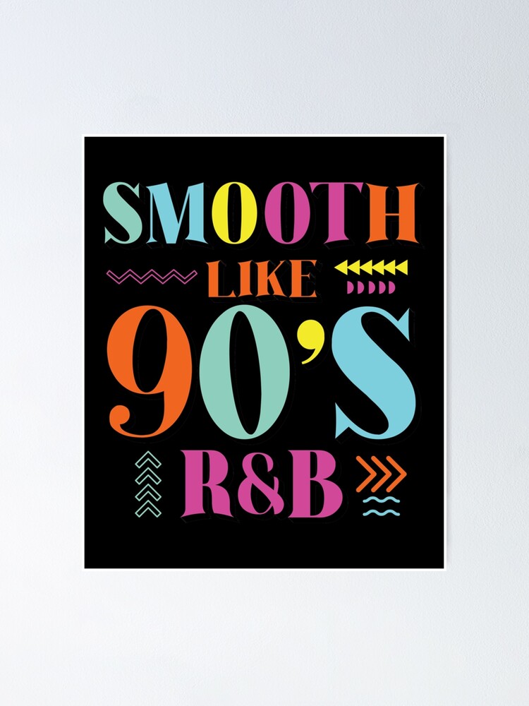 "Buntes Retro-altes Vintage-Design glatt wie RGB der 90er Jahre" Poster