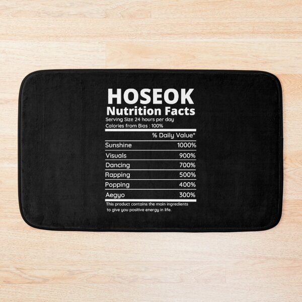 Item preview, Hoseok Nutrition Facts designed and sold by HaiNgocCRV.