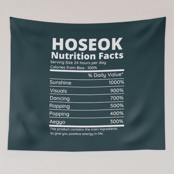 Item preview, Hoseok Nutrition Facts designed and sold by HaiNgocCRV.